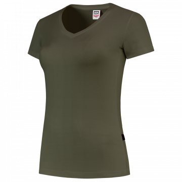 Tricorp Dames T-shirt slim-fit | V-hals | 101008 | Army