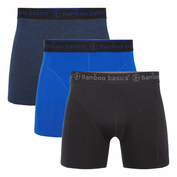 Bamboo Basics Boxershorts | Zwart/Navy/Blauw | 3 stuks