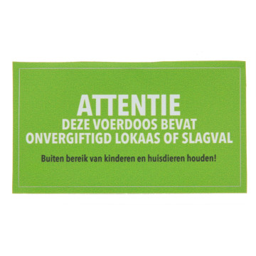 Sticker tbv muizen- en rattenvoerdoos | groen