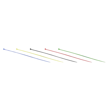 Rislan Kabelbinders 4,8 x 370 mm | 100 stuks | diverse kleuren