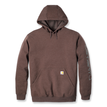 Carhartt Sweater K288 | capuchon & mouwlogo | bruin