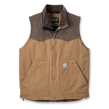 Carhartt Bodywarmer 106433 | gevoerd | 2 kleurig bruin