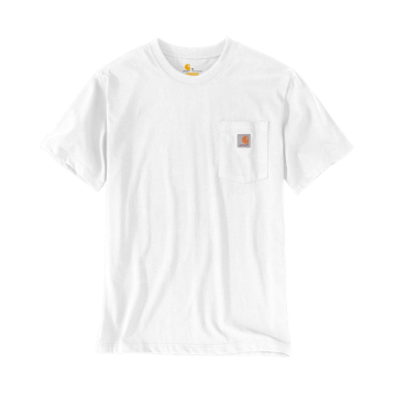 Carhartt T-shirt 103296 | met borstzakje | wit