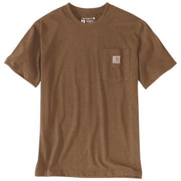 Carhartt T-shirt 103296 | met borstzakje | bruin