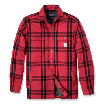 Carhartt Overhemd 106354 | sherpa voering | rood/zwart 