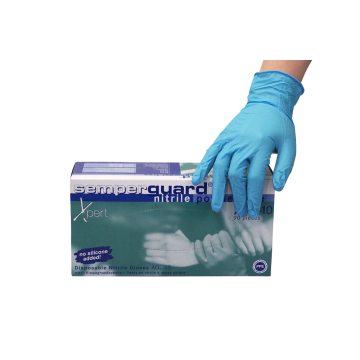 Semperguard Xpert Melkershandschoenen 24 cm | nitrile poedervrij