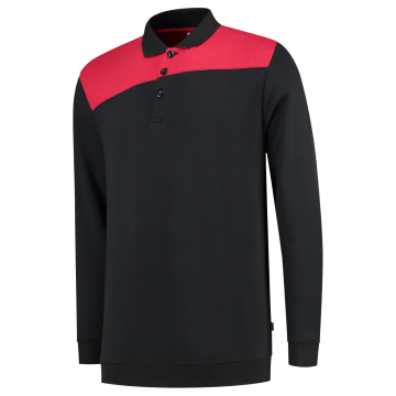 Tricorp Polosweater | 302004 | Zwart-Rood bi-color Naden