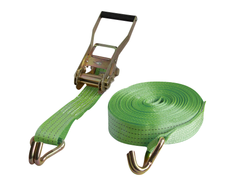 Automatische spanband groen 1.80 meter 2 metalen haken