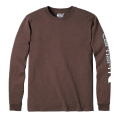 Carhartt T-shirt met lange mouwen EK231 | mouwlogo | bruin