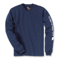 Carhartt T-shirt met lange mouwen EK231 | mouwlogo | navy